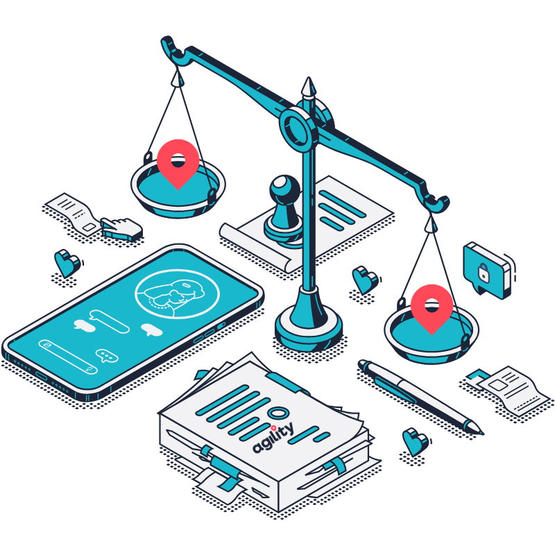 Legislation Graphic with a legal scale