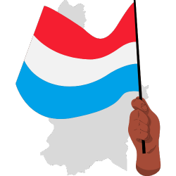 Luxembourg Flag Waving